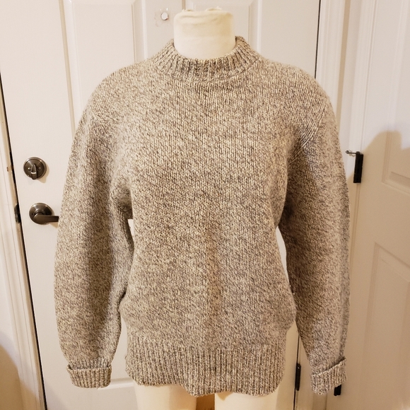 Eddie Bauer Vintage Men's Heathered Tan Sweater Size MED - Picture 1 of 7